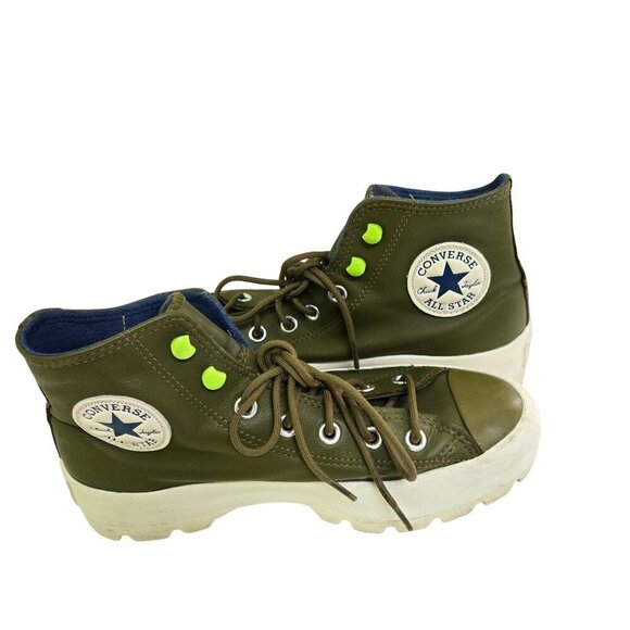 Converse CTAS Moss Olive Gortex Lug Sole Leather Sneakers Size 7.5 568764C - Picture 4 of 15